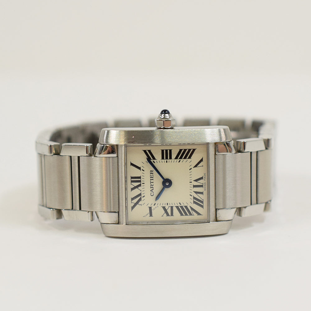 Cartier Tank Française Small Stainless Steel W51008Q3 – Silver Roman Dial