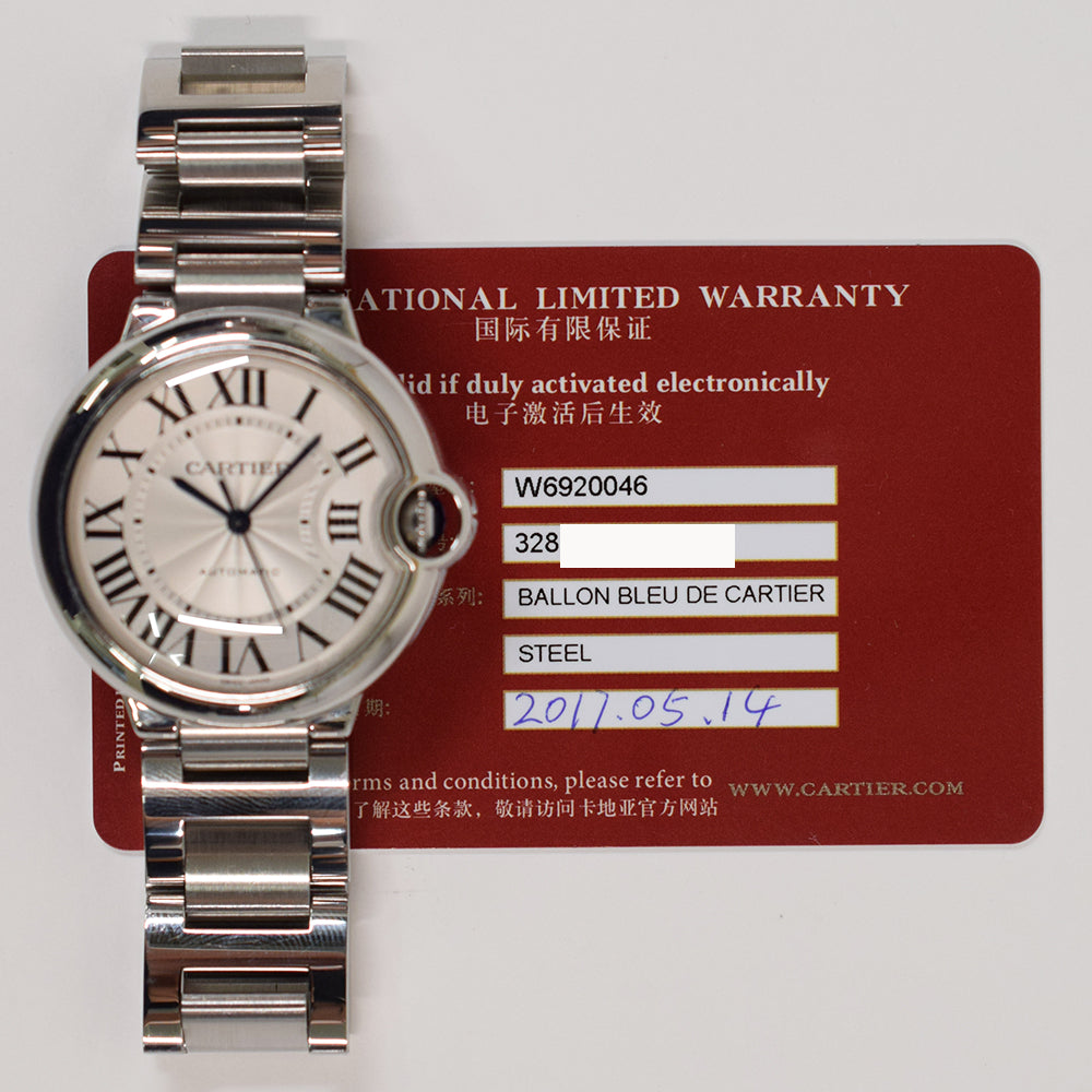 Cartier Ballon Bleu 36mm Steel W6920046 – Silver Roman Dial
