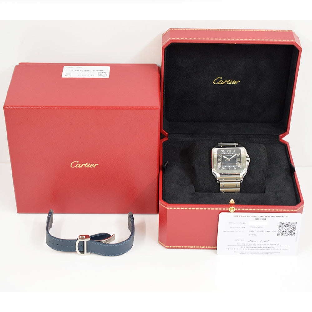 Cartier Santos de Cartier Large 39.8mm WSSA0030 – Blue Roman Dial