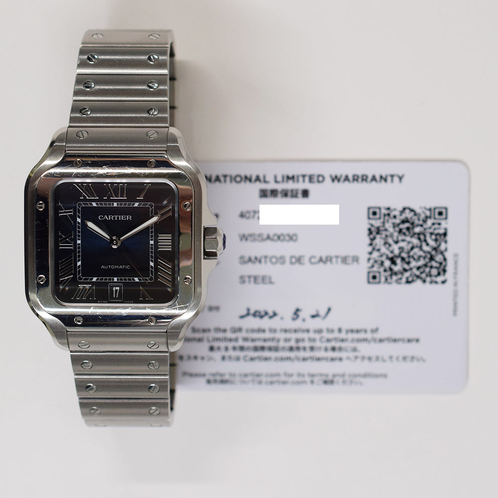 Cartier Santos de Cartier Large 39.8mm WSSA0030 – Blue Roman Dial