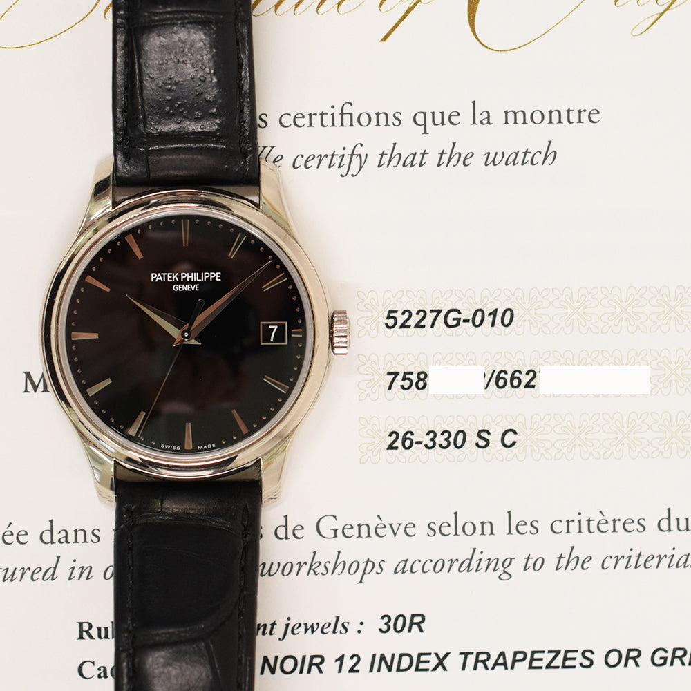 Patek Philippe Calatrava 39mm 5227G-010 – Black Dial