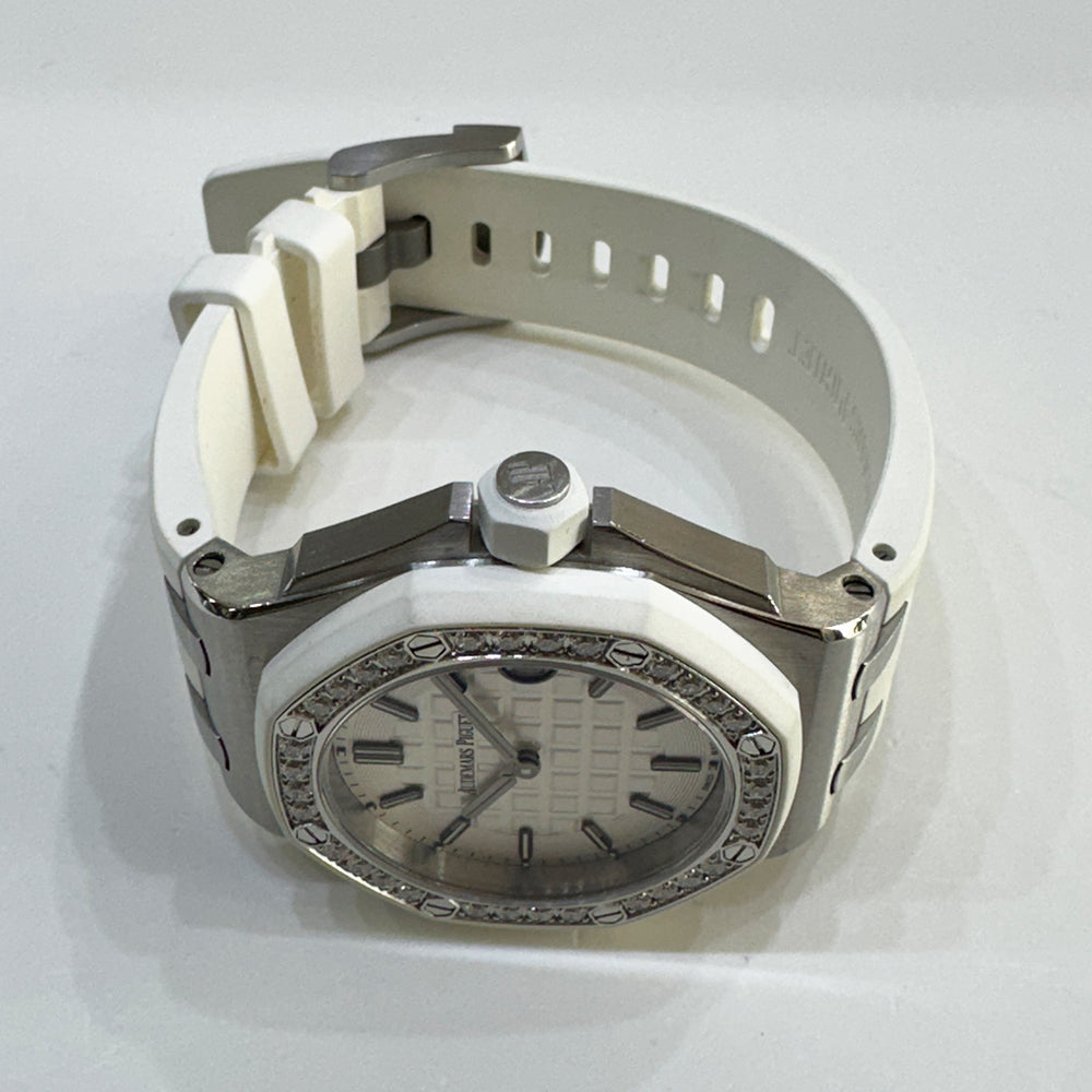 Audemars Piguet Royal Oak Offshore 37mm Diamond Bezel 67540SK.ZZ.A010CA.01 – White Dial
