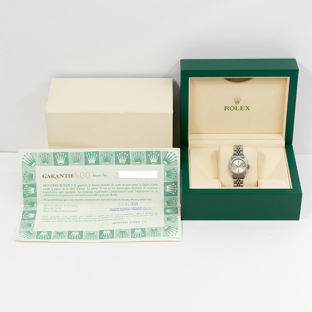 Rolex Oyster Perpetual 26mm Steel and White Gold 67194 – Silver Dial