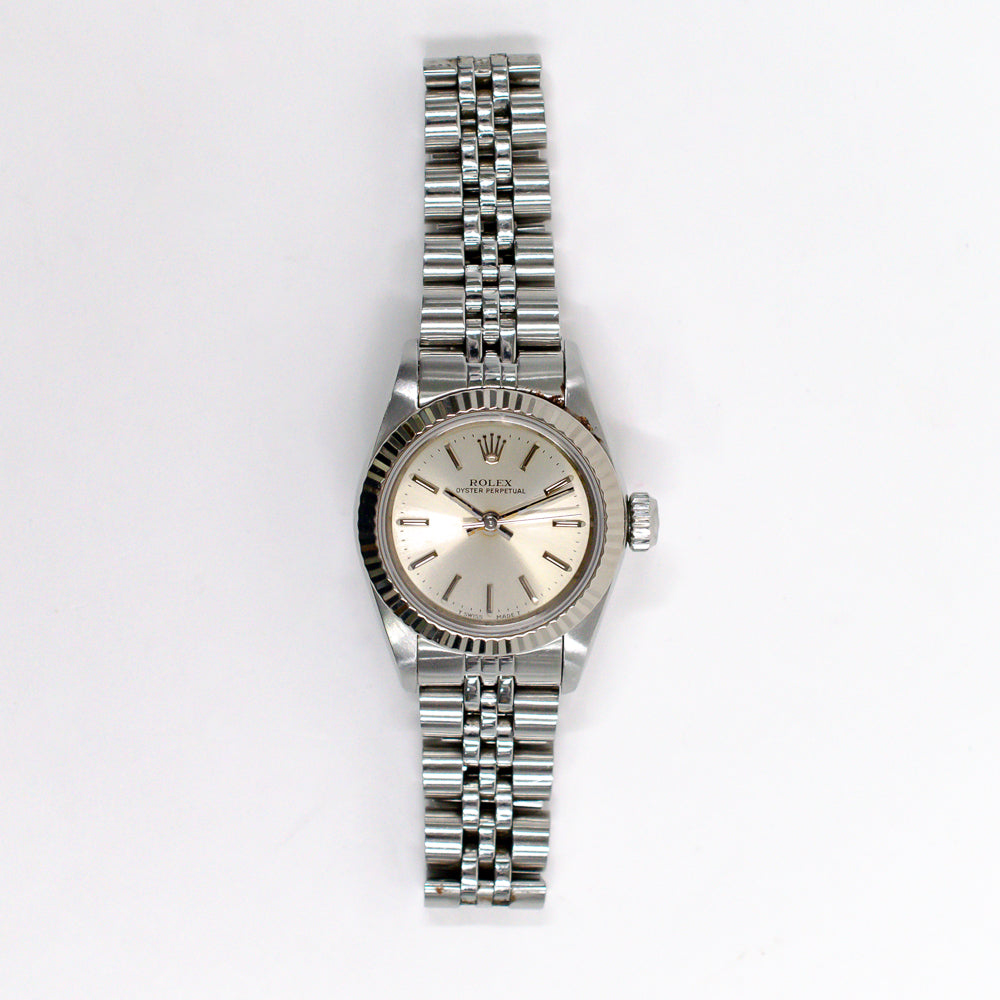 Rolex Oyster Perpetual 26mm Steel and White Gold 67194 – Silver Dial