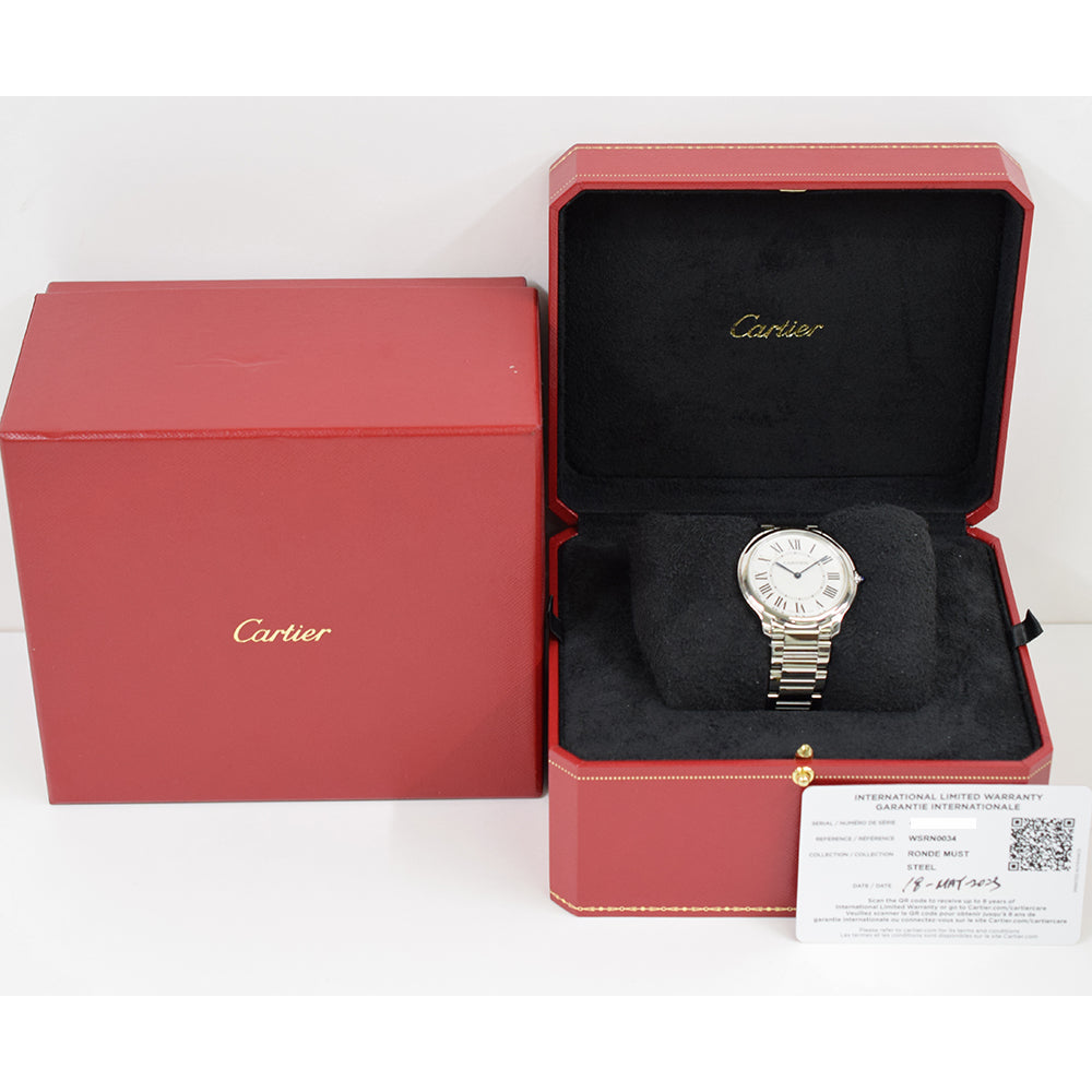 Cartier Ronde Must de Cartier 36mm WSRN0034 – Silver Roman Dial