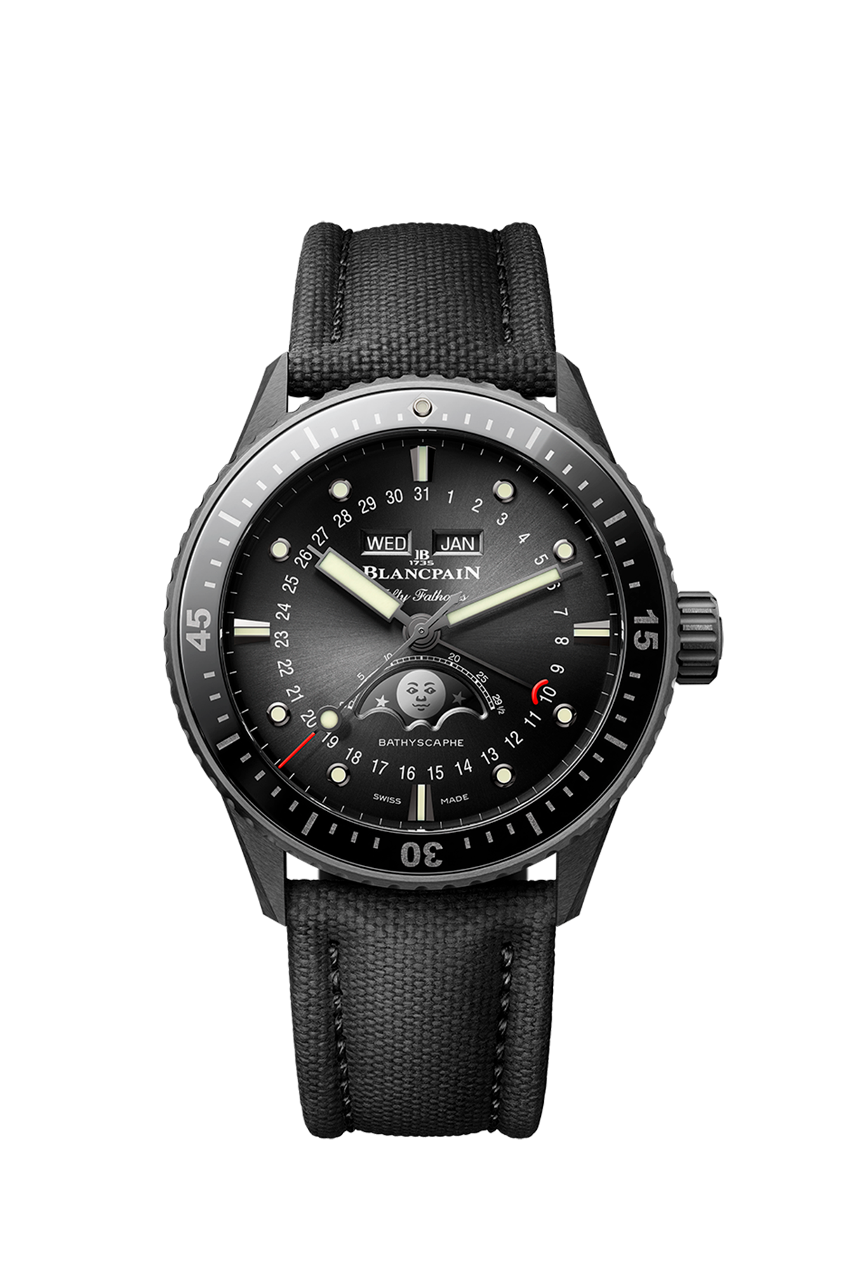 Blancpain Fifty Fathoms Bathyscaphe Quantième Complet Phases de Lune Ceramic 43.6 mm (5054-0130-B52A)