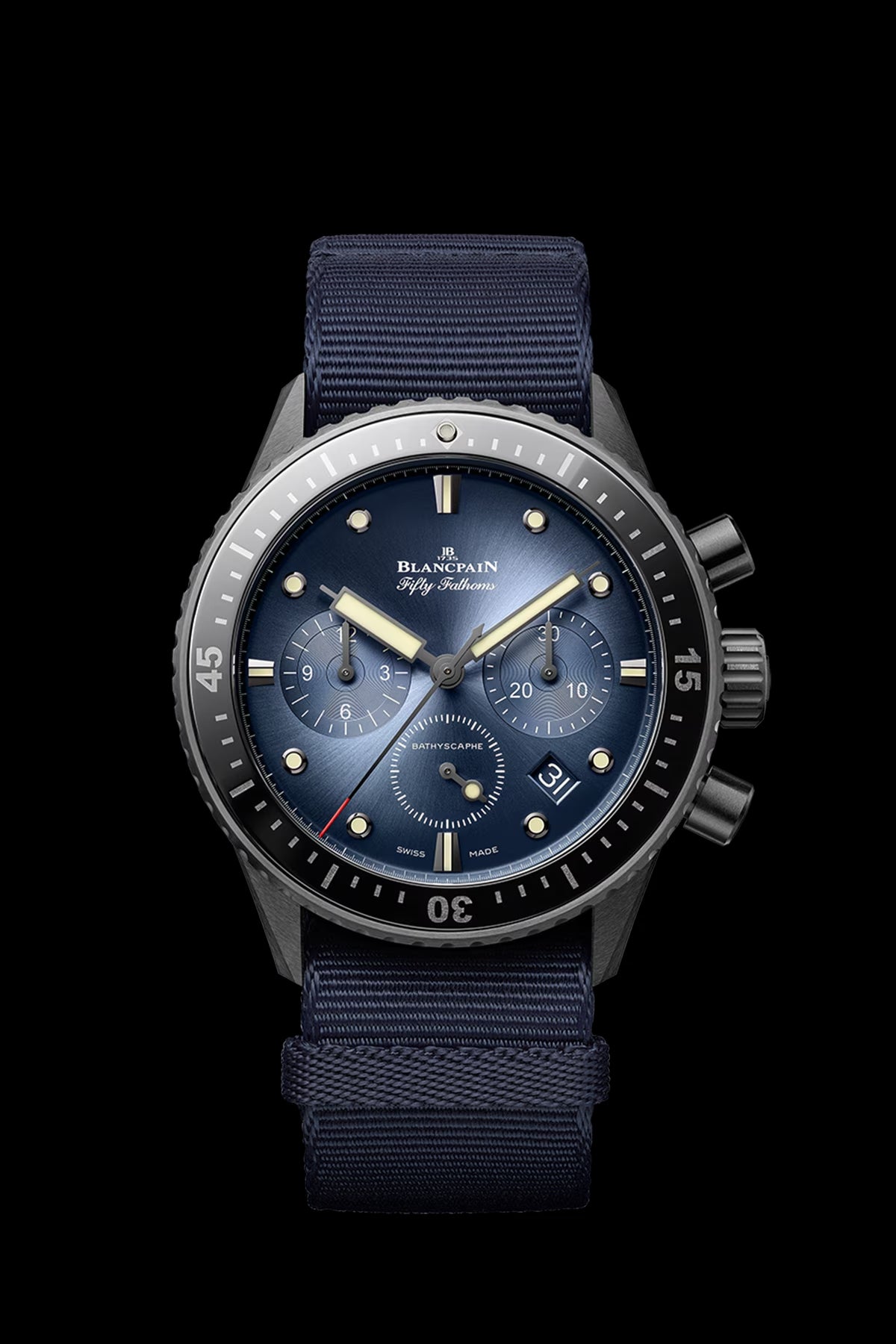 Blancpain Fifty Fathoms Sunburst Blue Ceramic 43.6 mm (5200-0140-NAOA)