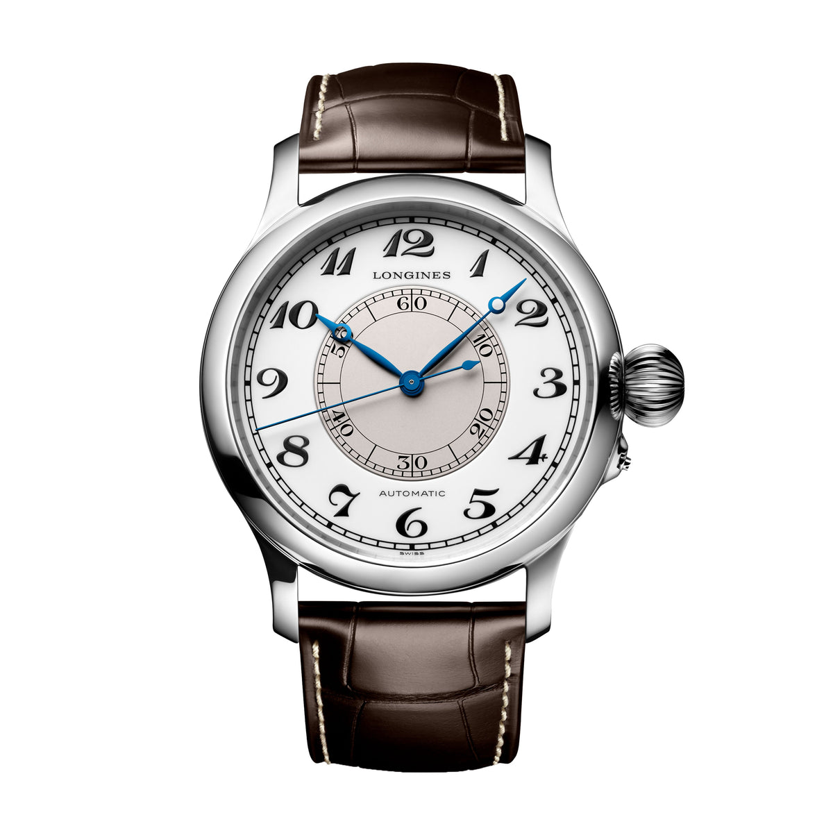 Longines Weems Second-Setting 47.5mm White Lacquered Dial L2.713.4.13.0