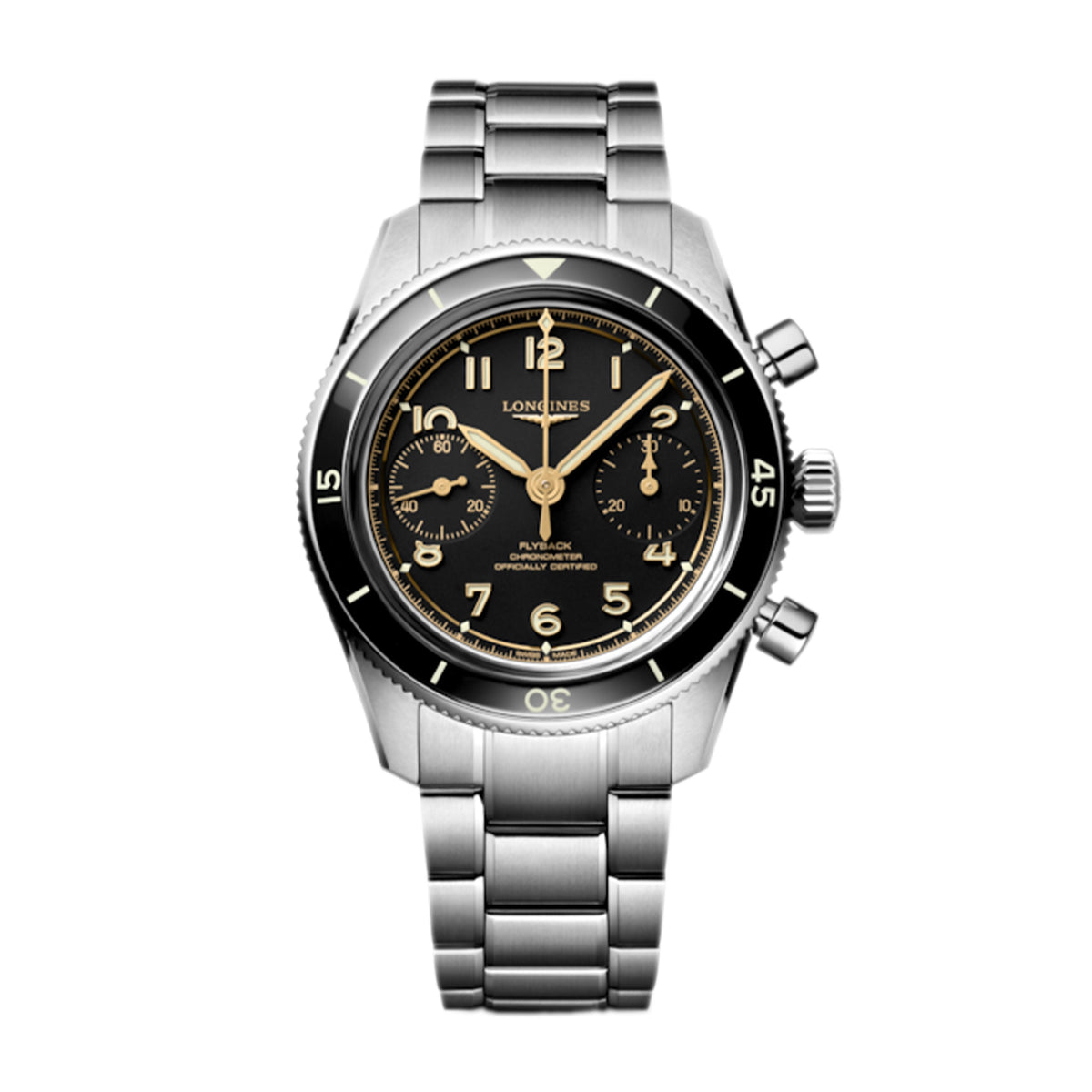 Longines Spirit Chronograph Flyback 39mm Black Dial L3.721.4.53.6