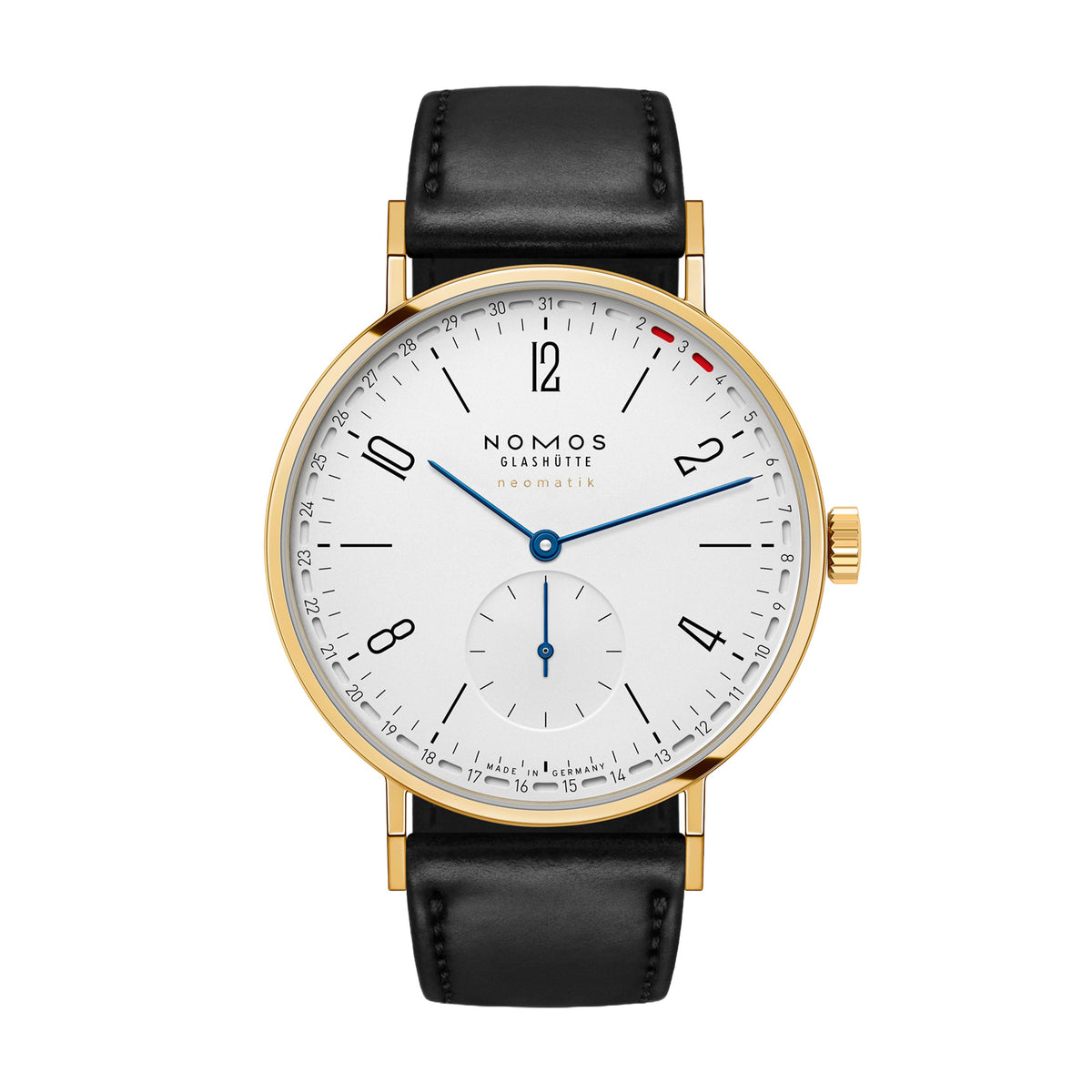 Nomos Glashütte Tangente Neomatik 38 Update 38.5mm Yellow Gold Silver Dial 195