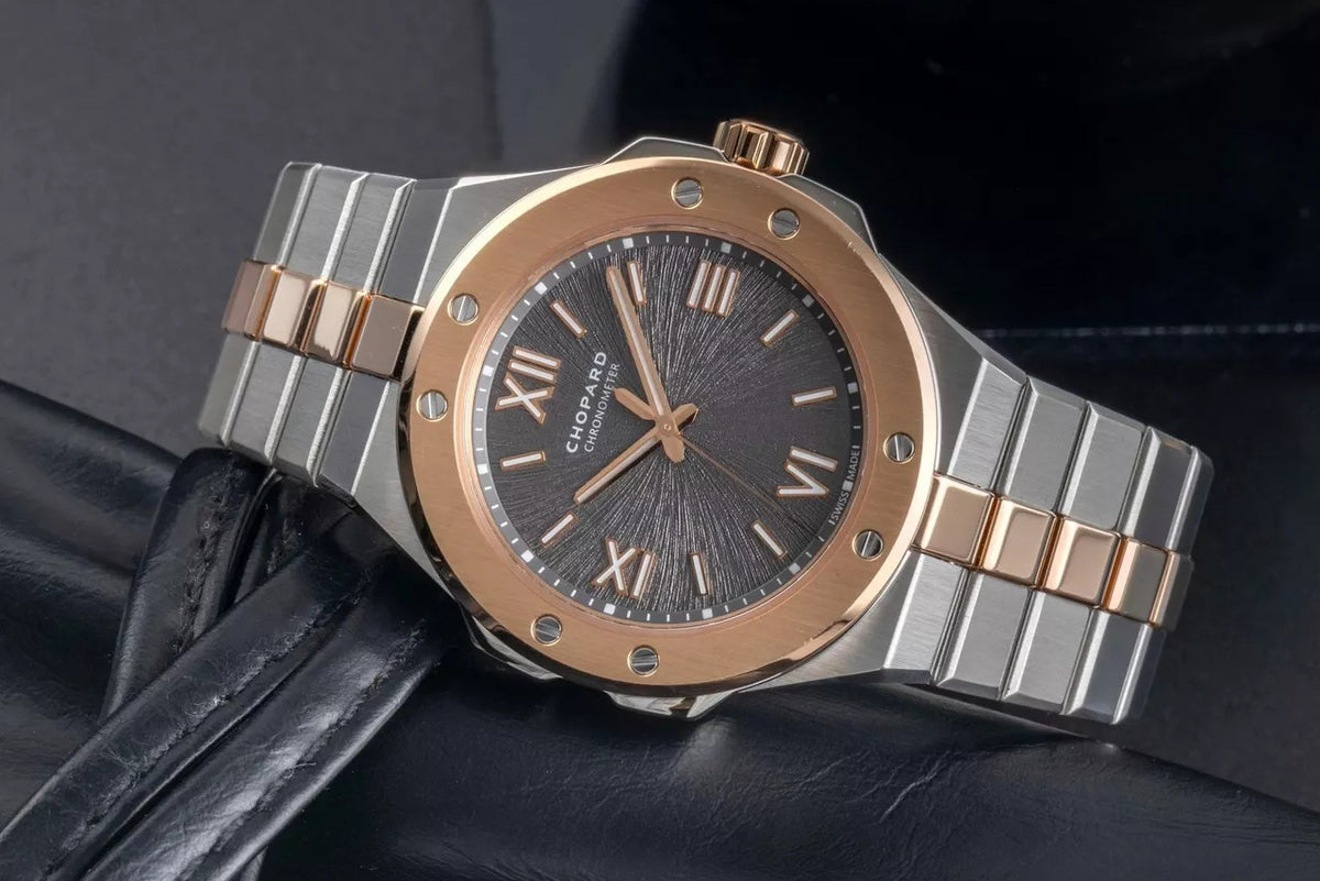 Chopard Alpine Eagle 33 Lucent Steel Rose Gold Bernina Gray Unisex Watch (298617-6001)