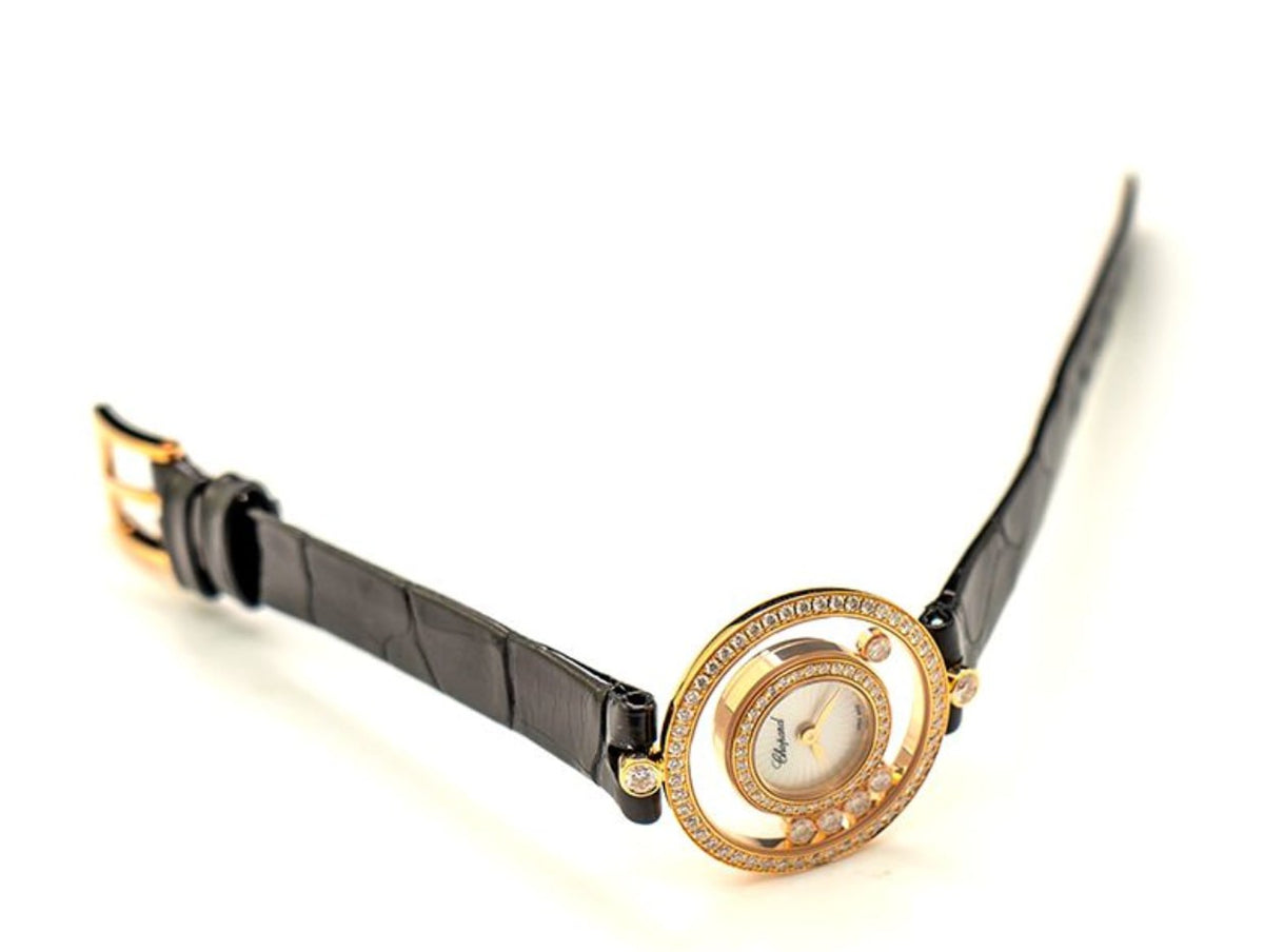 Chopard Happy Diamonds Icons 26mm Black Quartz Ladies Watch (203957-5214)
