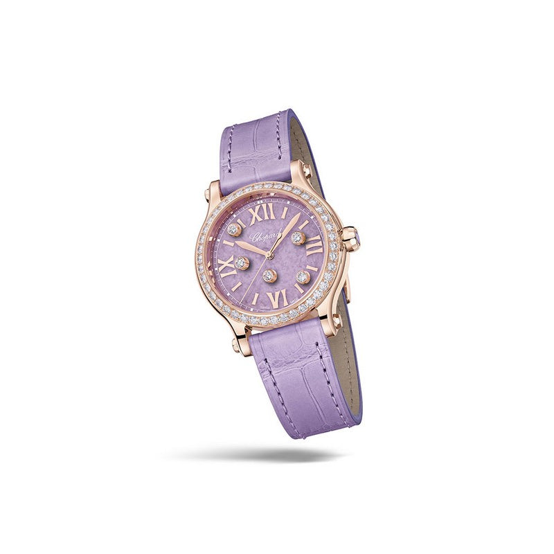 Chopard Happy Sport Ethical Rose Gold Diamonds Ladies Watch (275378-5010)