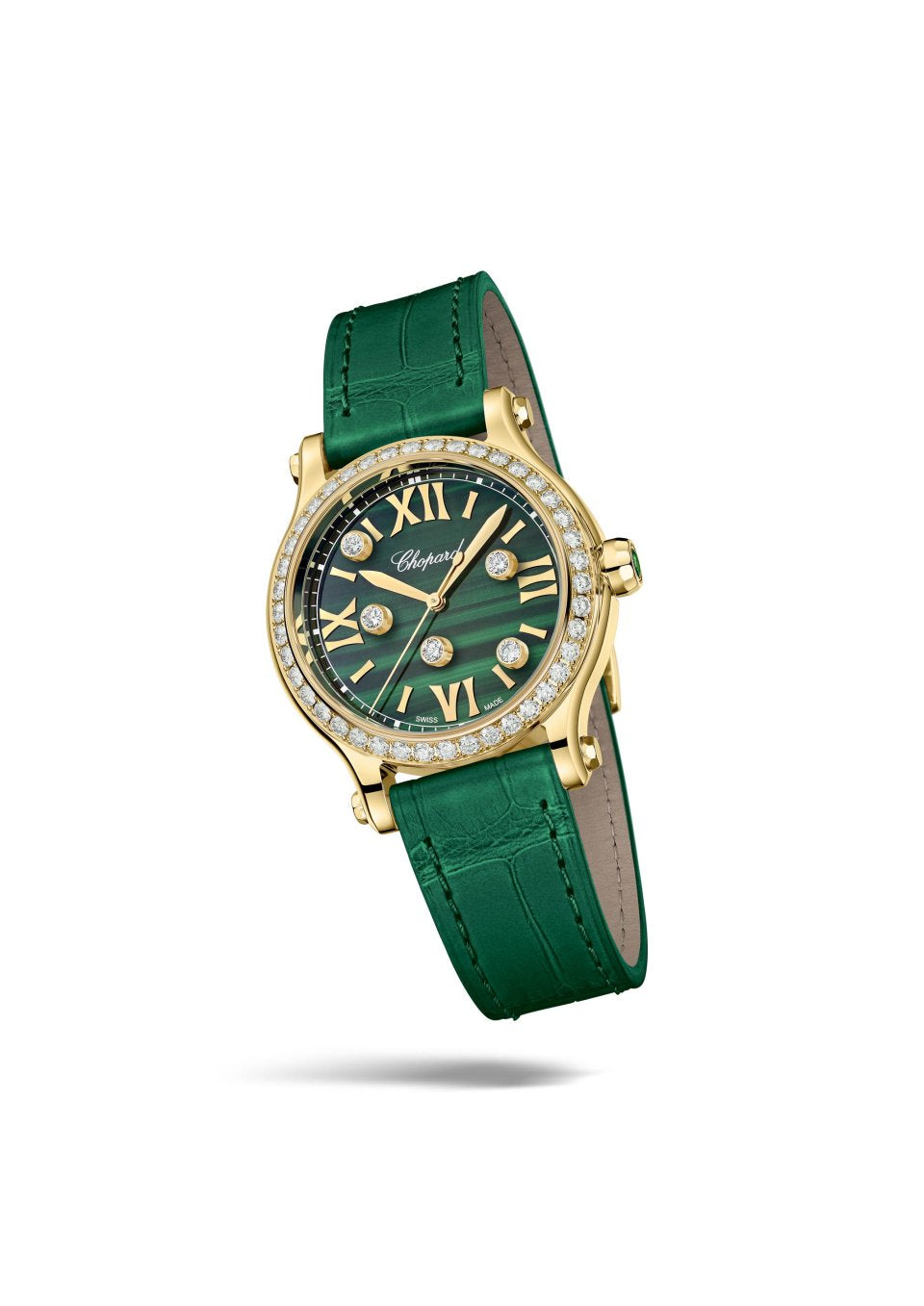 Chopard Happy Sport Ethical Yellowe Gold Diamonds Ladies Watch (275378-0001)