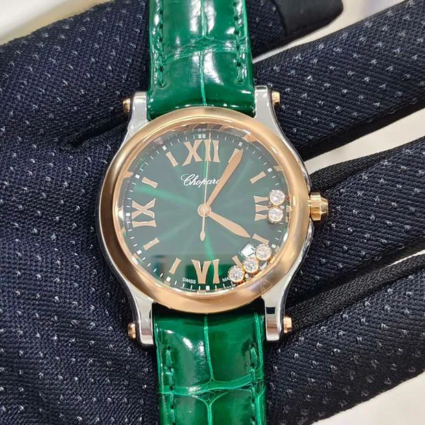 Chopard Happy Sport Green 36mm Quartz Ladies Watch (278582-6005)