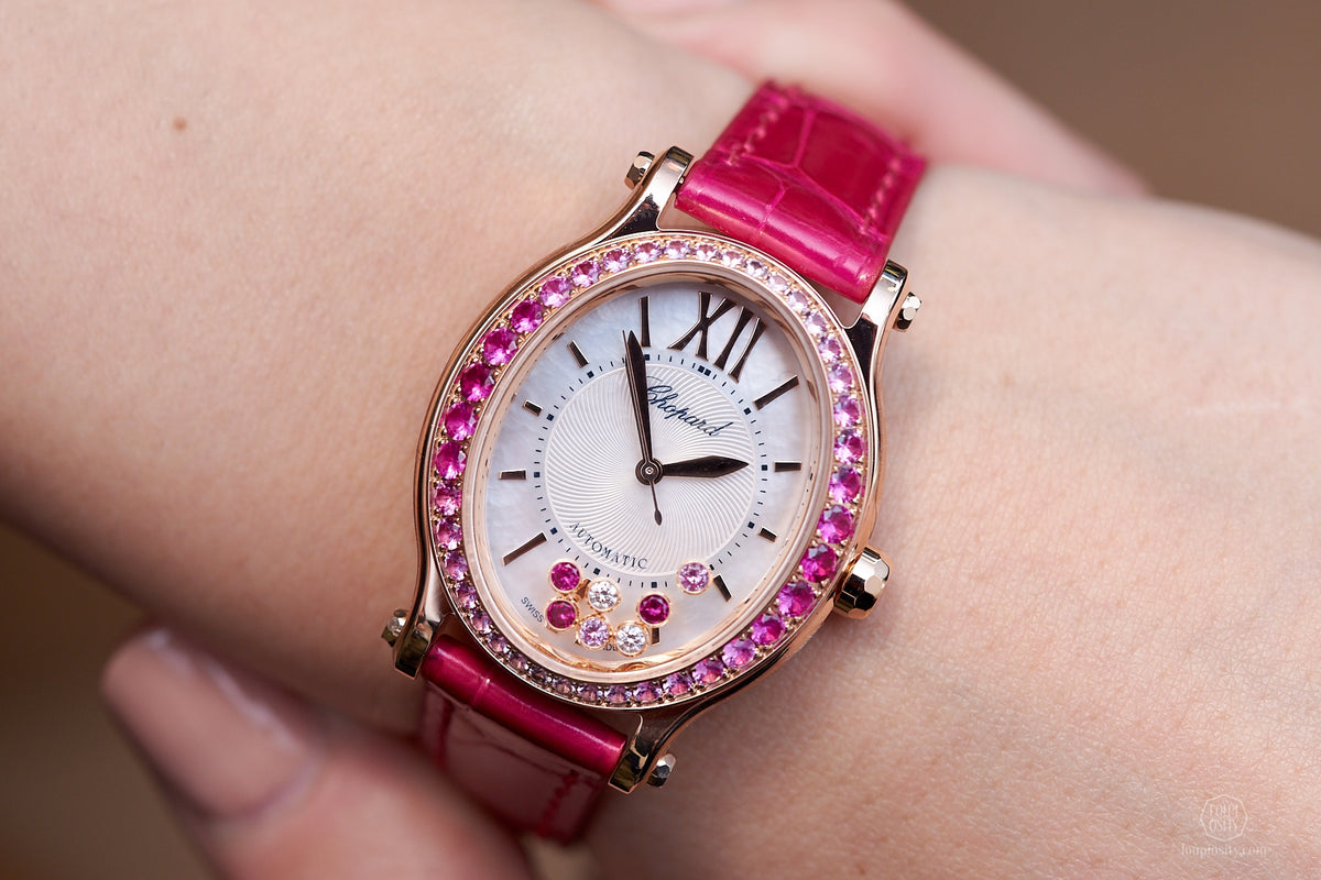 Chopard Happy Sport Pink Sapphire Ladies Watch (275362-5003)