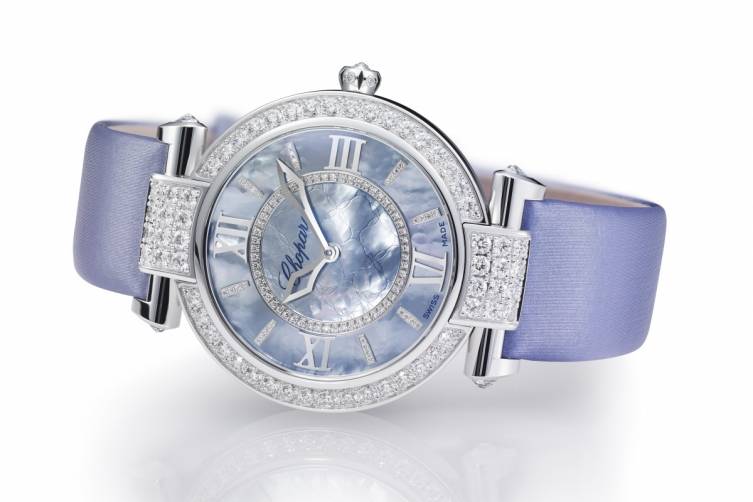 Chopard Imperiale Joaillerie White Gold Diamond Blue Mother of Pearl Ladies Watch (384242-1005)