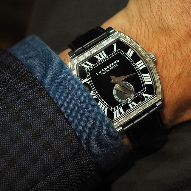 Chopard L.U.C Heritage Grand Cru White Gold Black Alligator Diamond Men’s Watch (172296-1001)