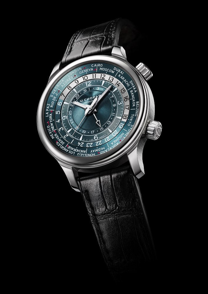 Chopard L.U.C Time Traveler One Platinum Black Alligator Men's Watch (161942-9001)