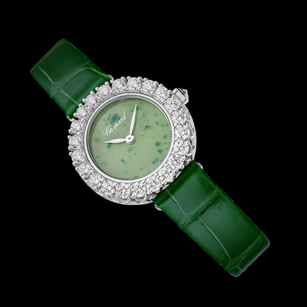 Chopard L’Heure du Diamant Round Green Strap Ladies Watch (13A178-1310)