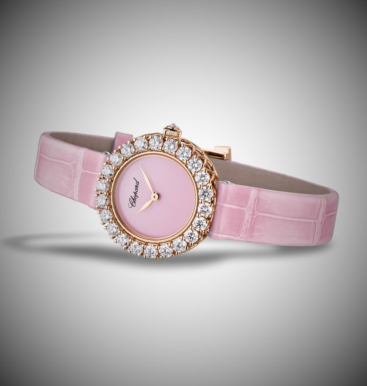 Chopard L’Heure du Diamant Round Pink Ladies Watch (13A178-5319)