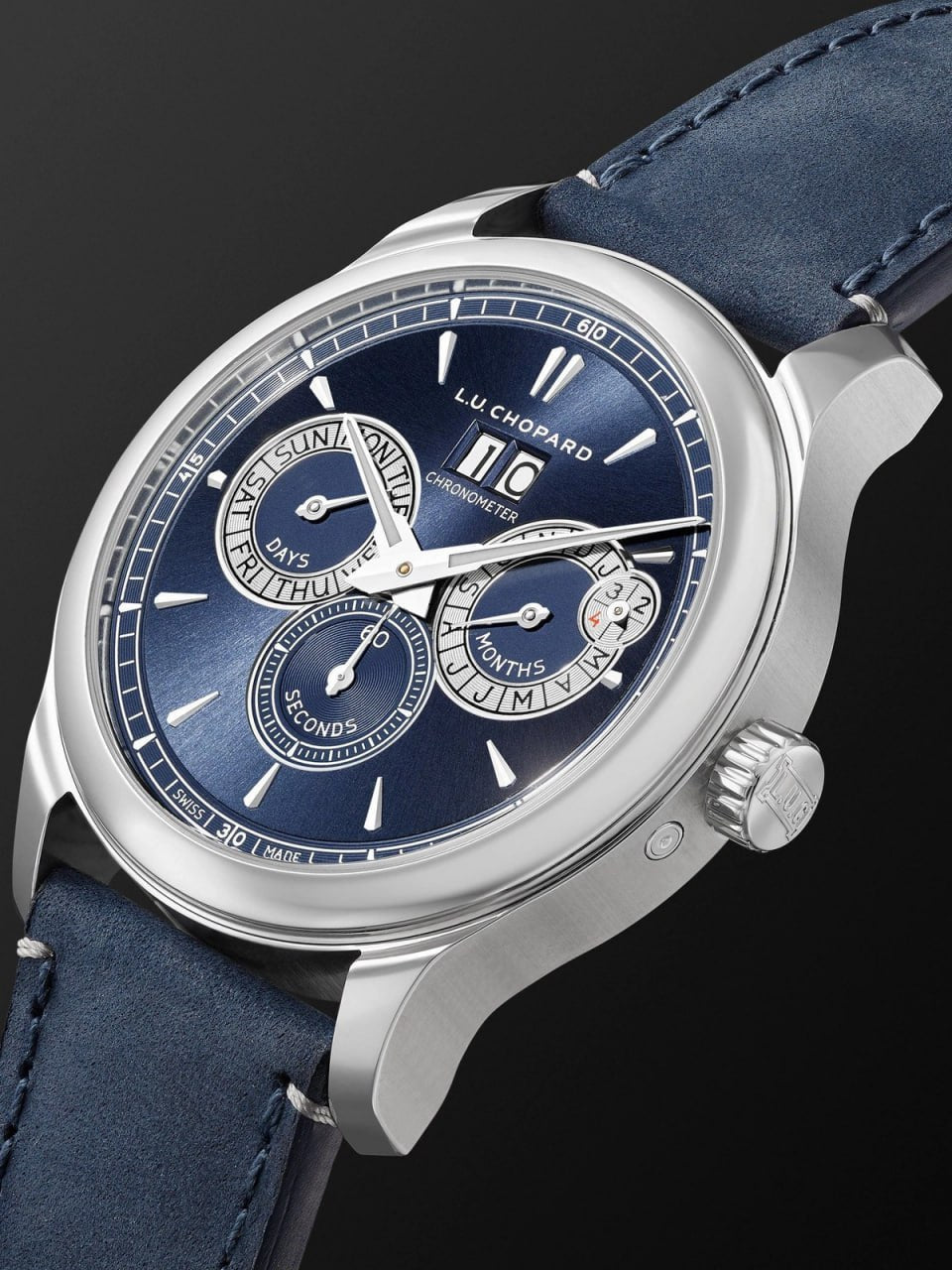Chopard L.U.C Perpetual Twin Blue 43mm Men's Watch (168561-3003)