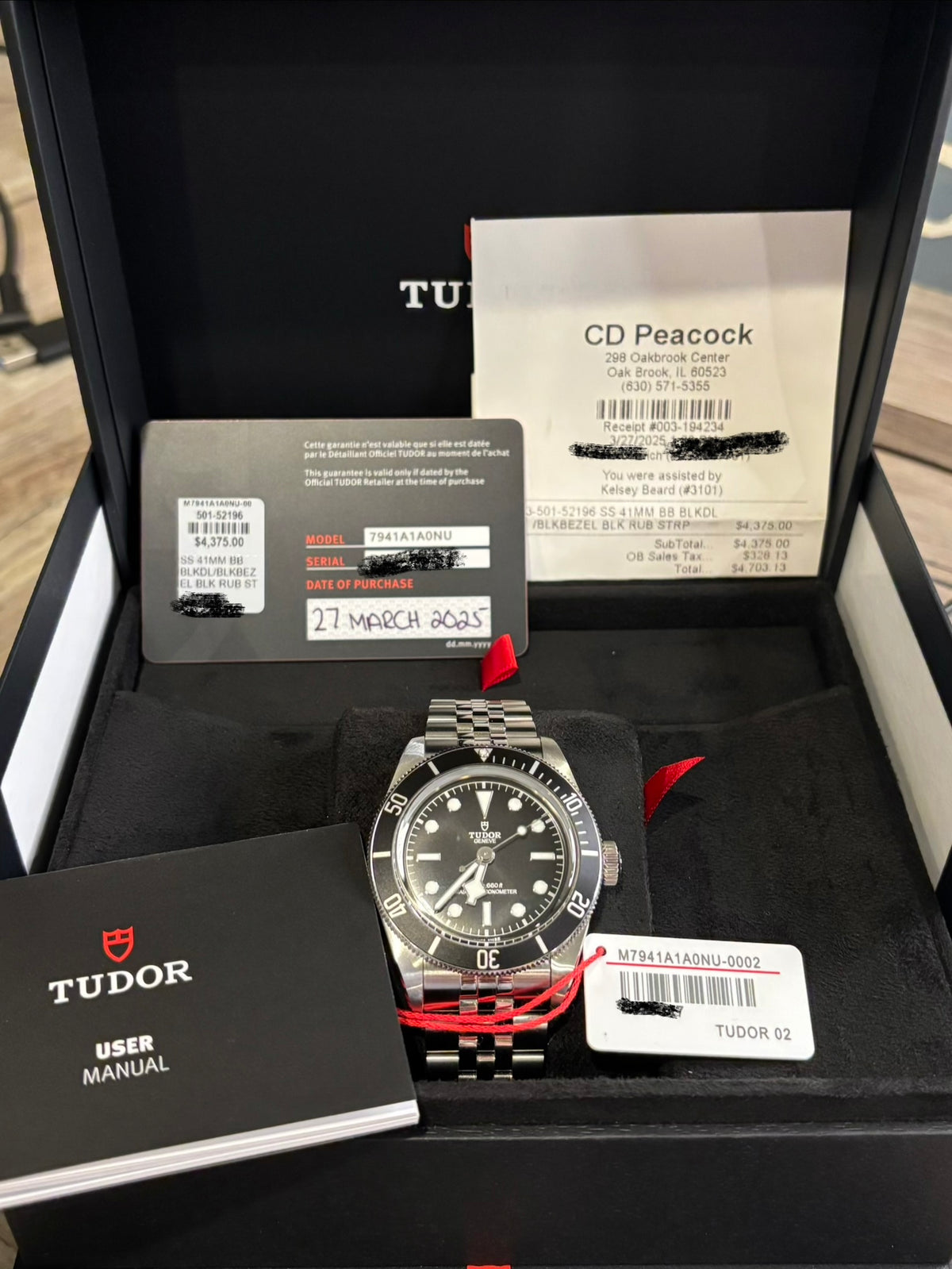 Tudor Black Bay 41 — Ref. M7941A1A0NU-0002 (2025)