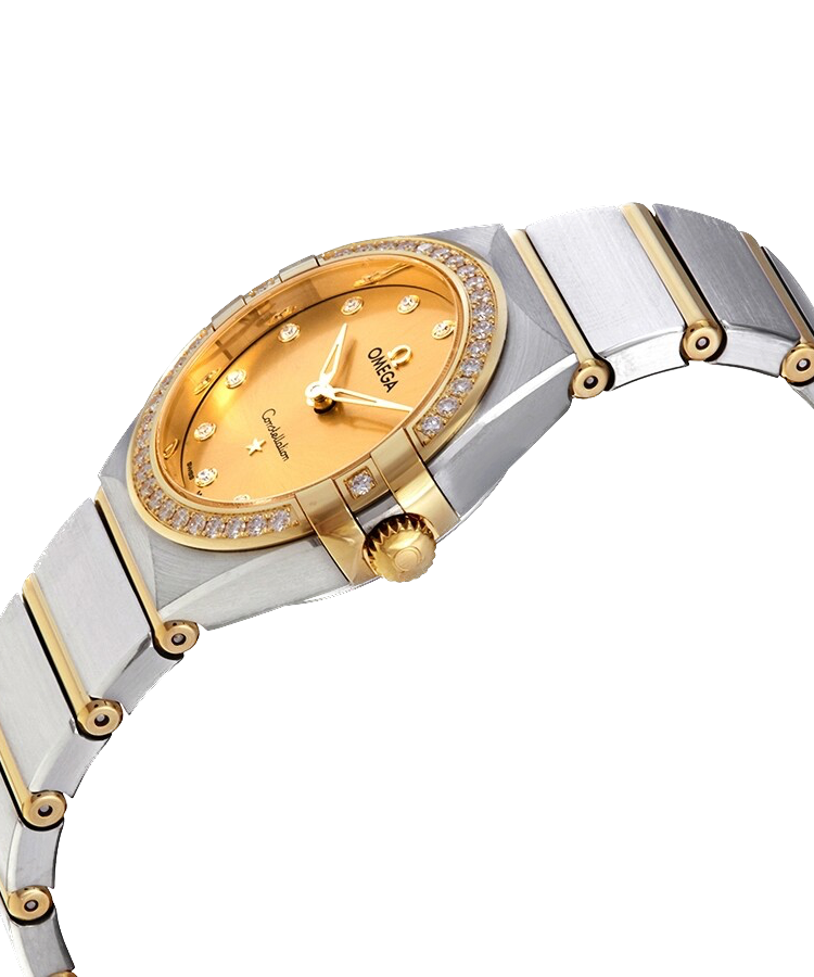 Omega Constellation Quartz Steel Yellow Gold Ladies Watch