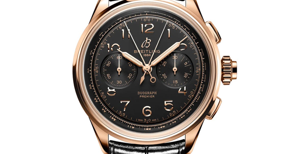 Breitling Premier B15 Duograph 42 RG Black (RB1510251B1P1)