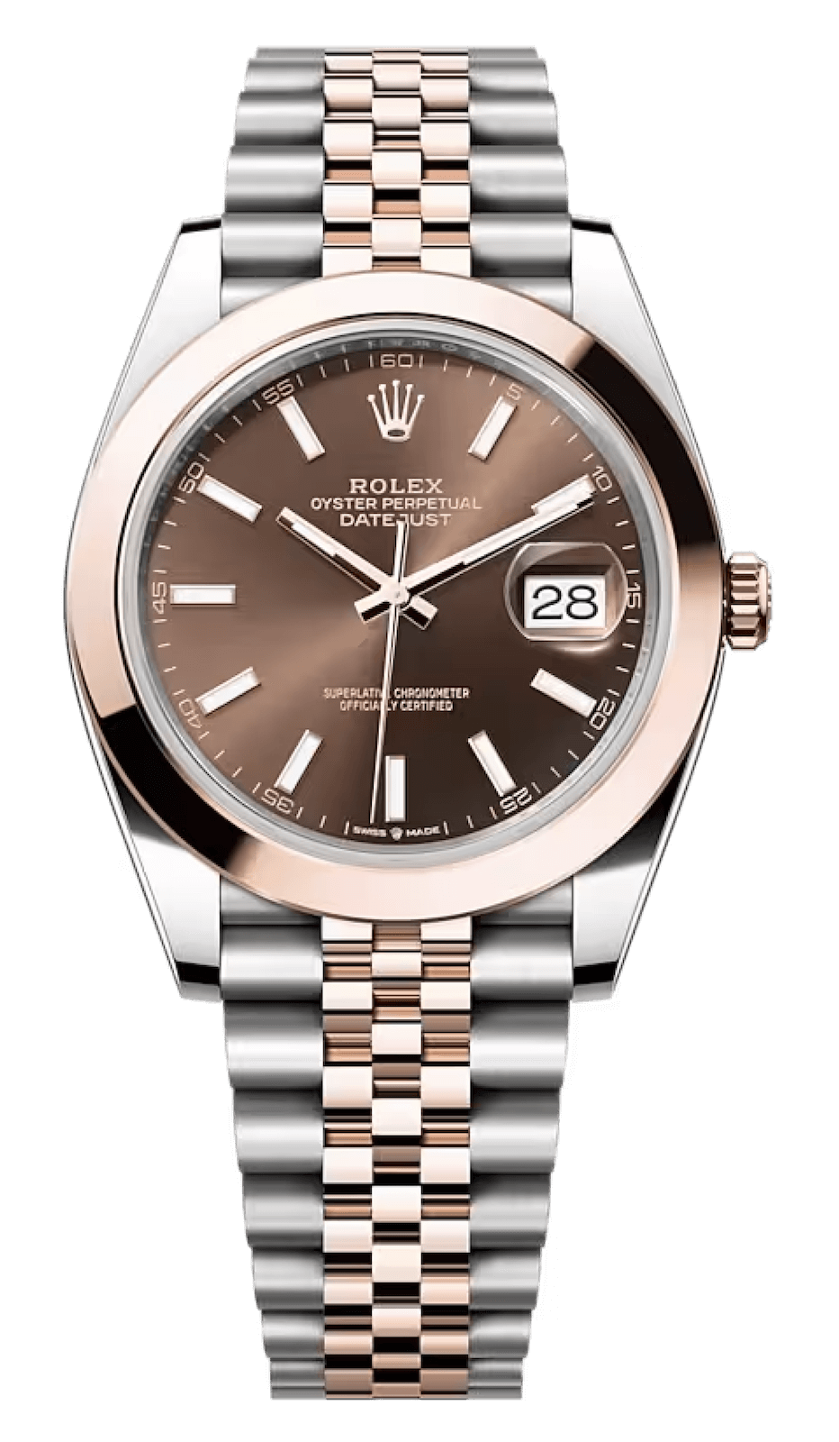 Rolex Datejust 41 Everose Rolesor Chocolate Jubilee Men’s Watch (126301)