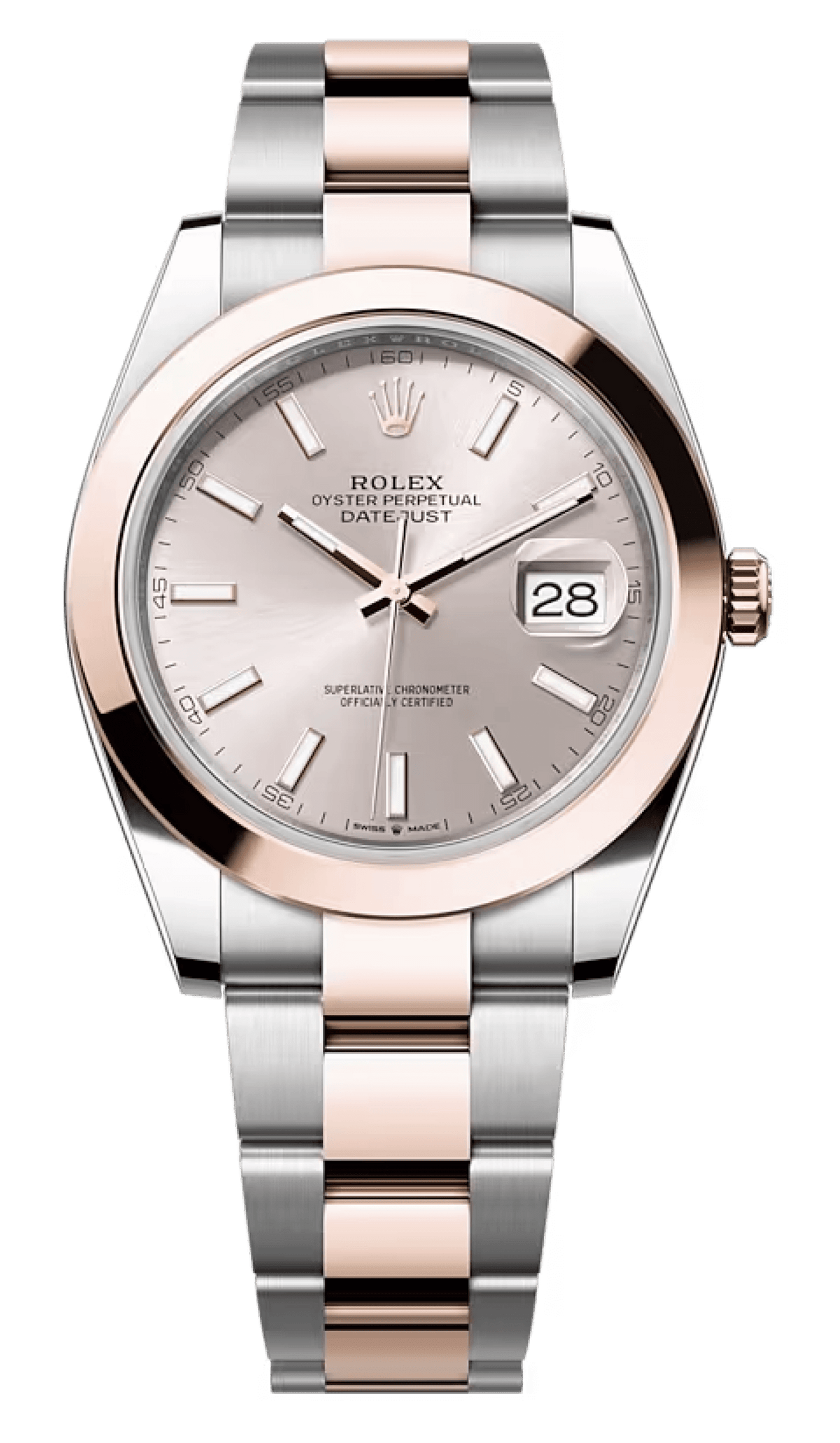 Rolex Datejust 41 Everose Rolesor Sundust Oyster Men’s Watch (126301)