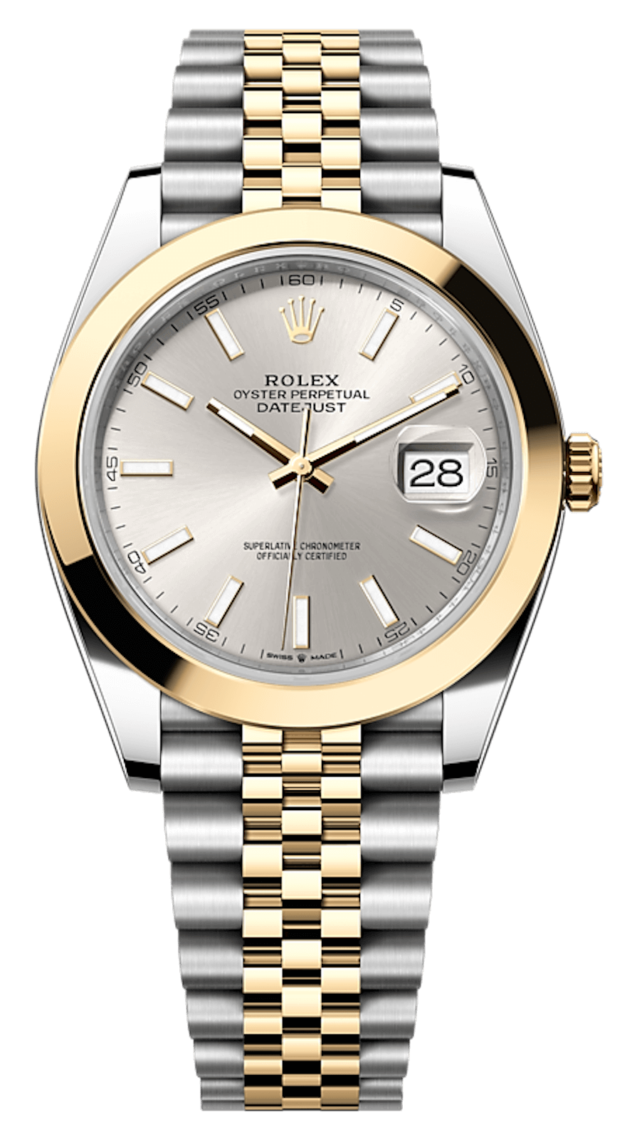 Rolex Datejust 41 Yellow Rolesor Silver Smooth Jubilee Men’s Watch (126303)