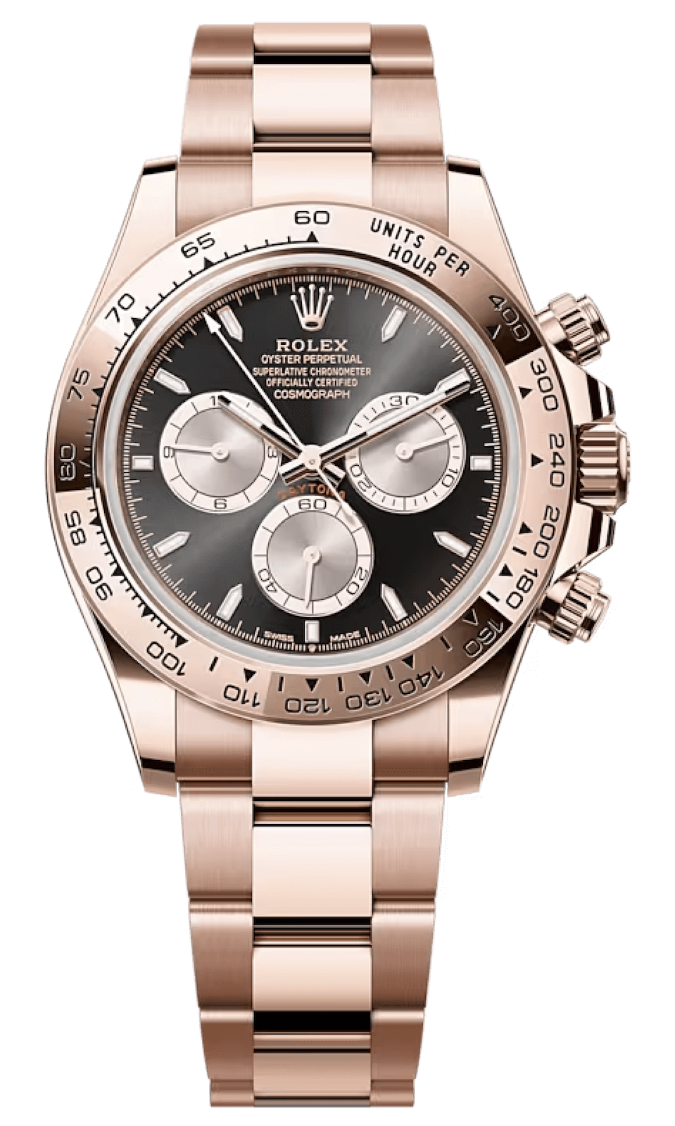 Rolex Cosmograph Daytona Everose Gold Black Sundust Oyster Men’s Watch (126505)