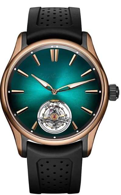 H. Moser & Cie. Tourbillon Red Gold Titanium DLC Turquoise Fumé Dial (3804-0901)
