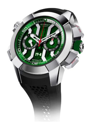 Jacob & Co. Epic X Chrono Khabib Titanium Green on Strap (EC323.20.AB.AB.A)
