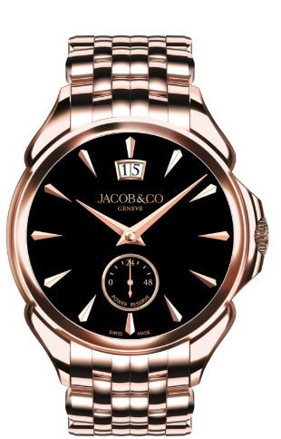 Jacob & Co. Palatial Classic Rose Gold Onyx Black on Bracelet (PC400.40.AA.AC.A40AA)