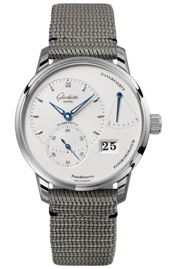 Glashütte Original PanoReserve 40mm Opaline Grey Fabric (1-65-01-22-12-66)