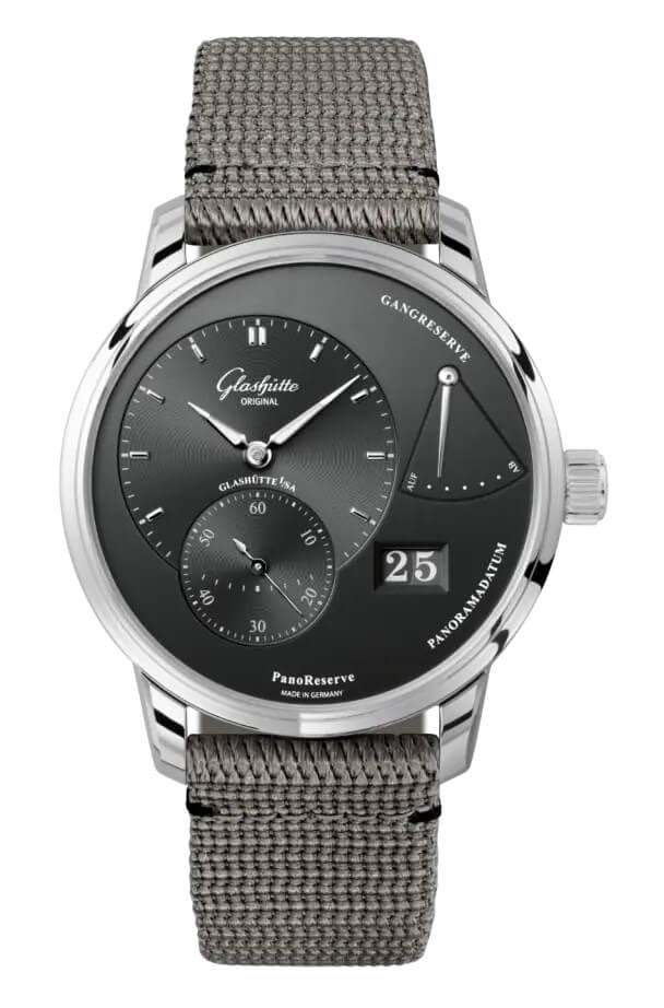 Glashütte Original PanoReserve 40mm Ruthenium Grey Fabric (1-65-01-23-12-66)