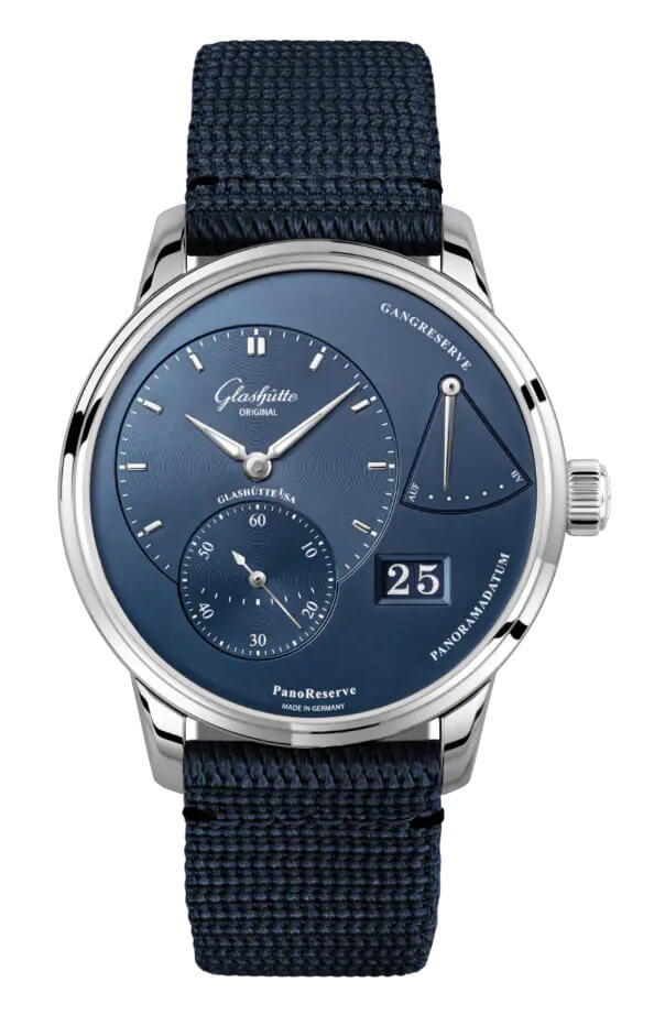 Glashütte Original PanoReserve Galvanized Blue Fabric (1-65-01-26-12-64)