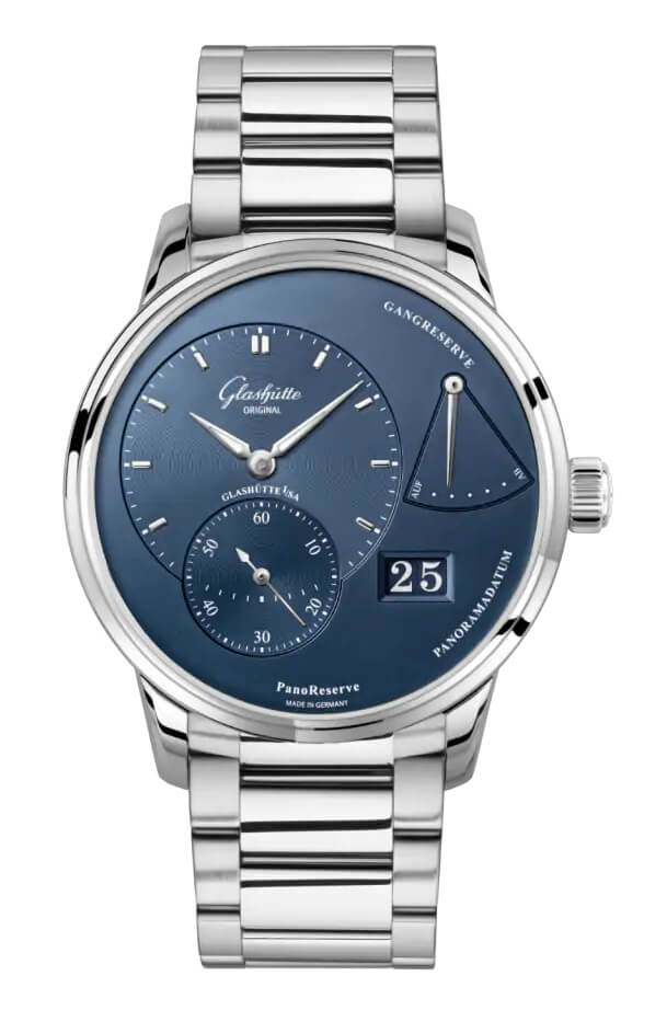 Glashütte Original PanoReserve 40mm Galvanized Blue Steel (1-65-01-26-12-71)