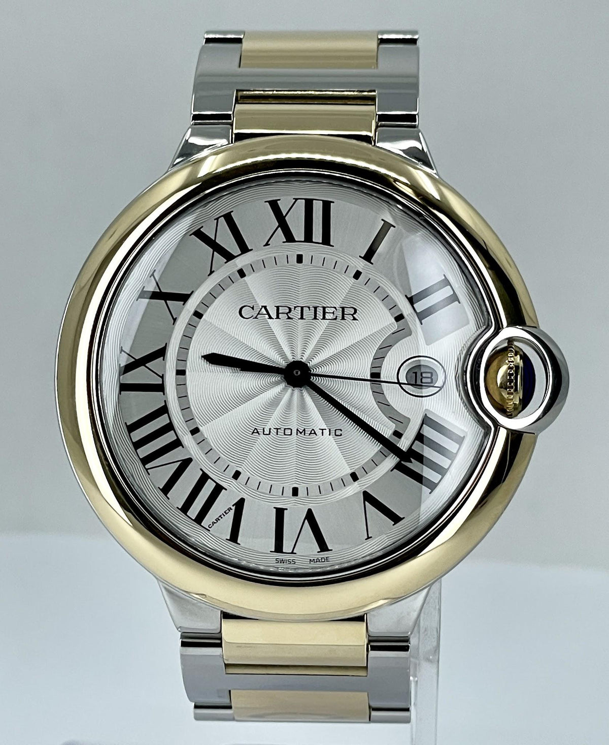 Cartier Ballon Bleu 42MM SS YG Silver Dial W2BB0039