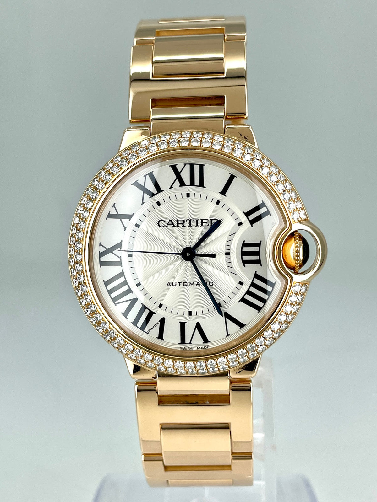 Cartier RG Ballon Bleu De Cartier Watch 36 Mm Diamond Double Layer Bz WE9005Z3