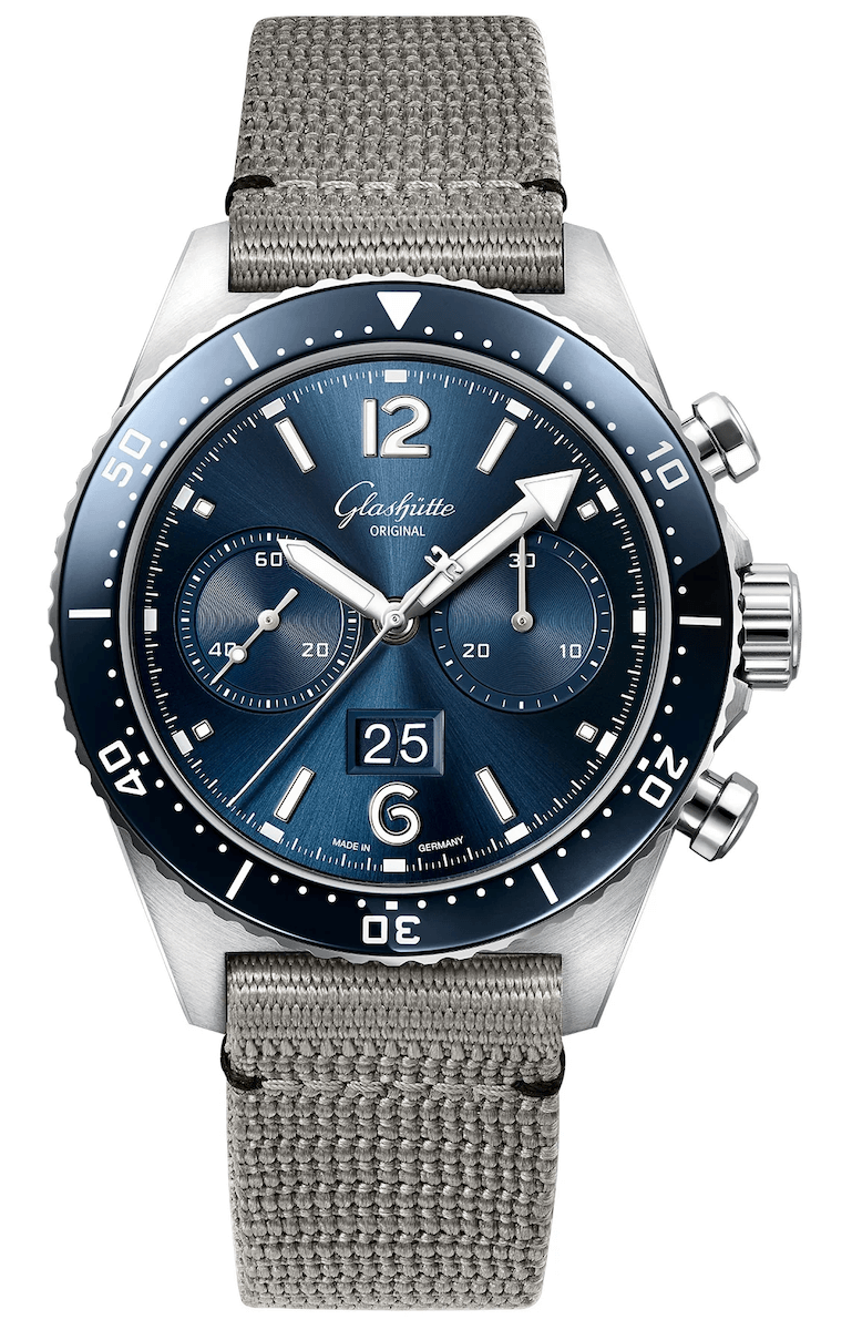 Glashütte Original Spezialist SeaQ Blue Chronograph Steel Grey Synthetic (1-37-23-02-81-34)