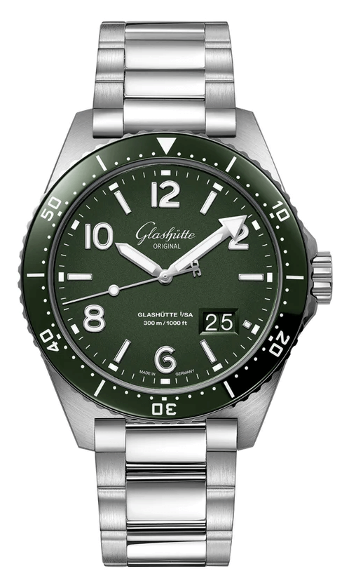 Glashütte Original Spezialist SeaQ Green Panorama Date Steel (1-36-13-07-83-70)