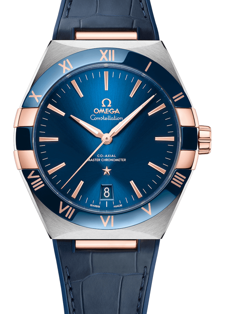 Omega Constellation Co-Axial Master Chronometer 41mm Blue Sedna Gold Steel Men’s Watch