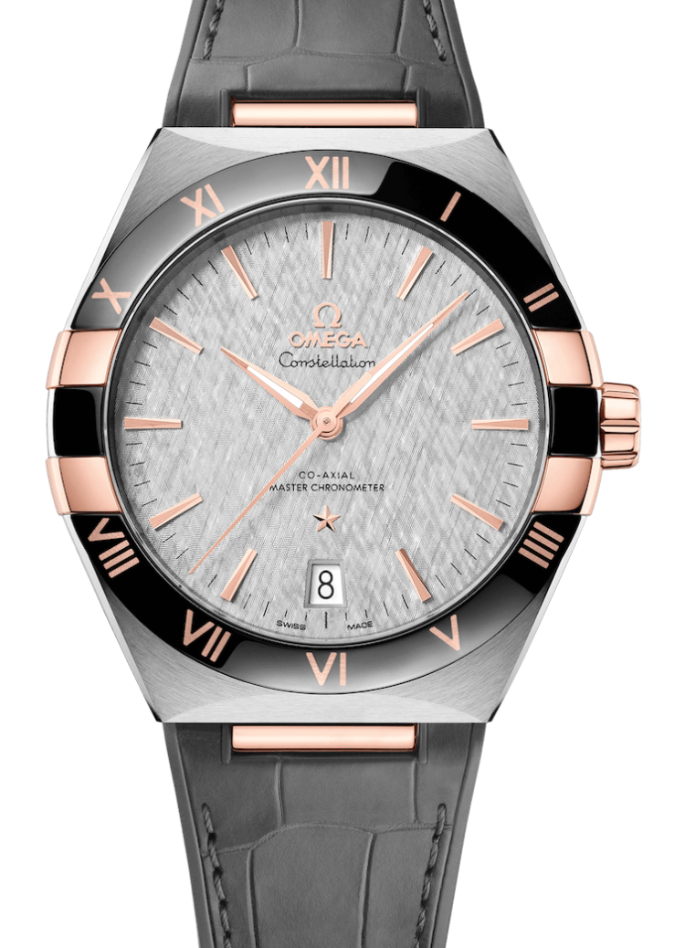 Omega Constellation Co-Axial Master Chronometer 41mm Sedna Gold Steel Grey Men’s Watch