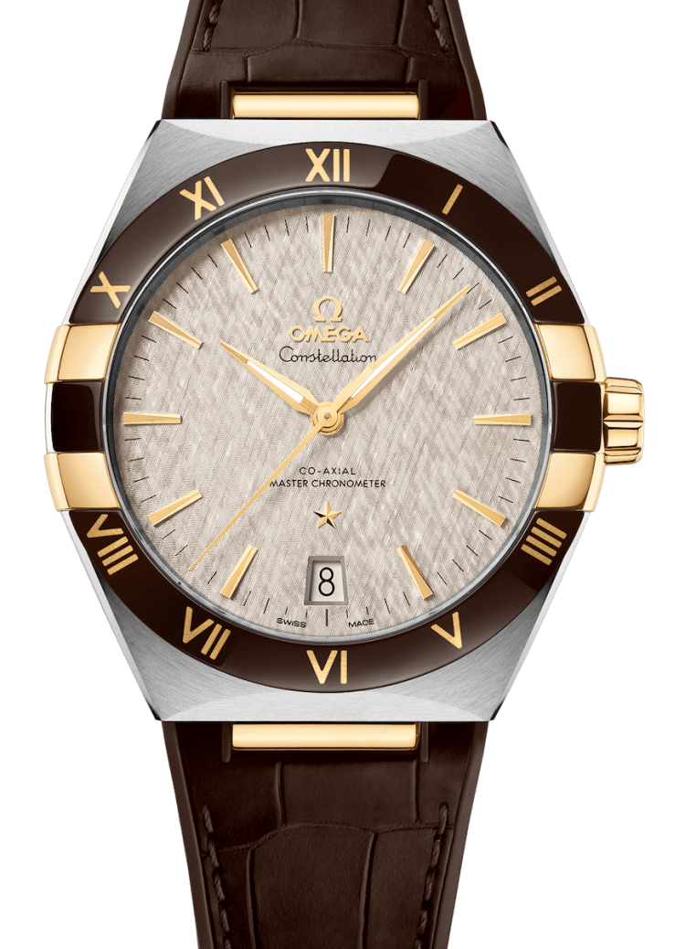 Omega Constellation Co-Axial Master Chronometer 41mm Steel Yellow Gold Rhodium Brown Men’s Watch