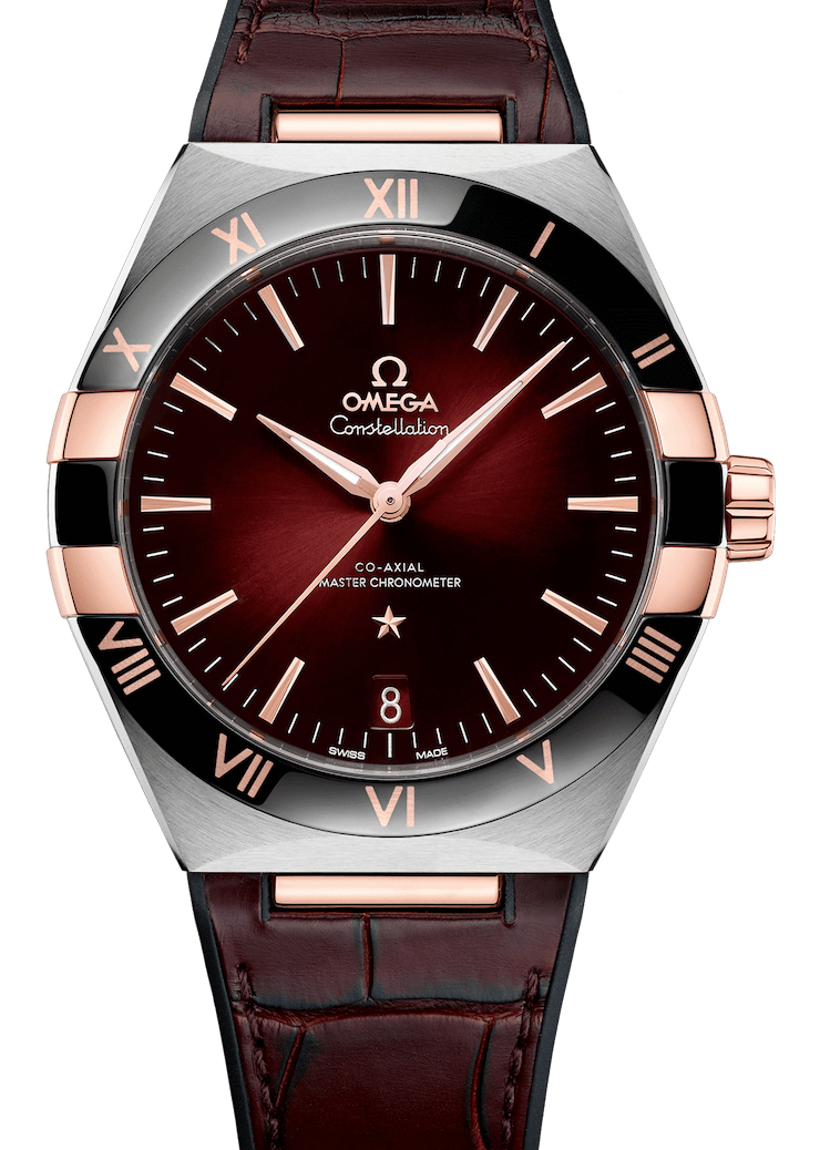 Omega Constellation Co-Axial Master Chronometer 41mm Burgundy Alligator Men’s Watch