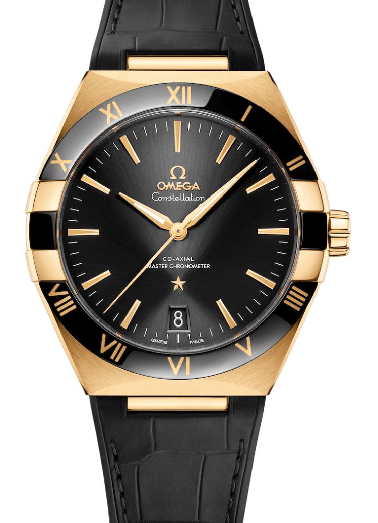Omega Constellation Co-Axial Master Chronometer 41mm Yellow Gold Black Alligator Men’s Watch