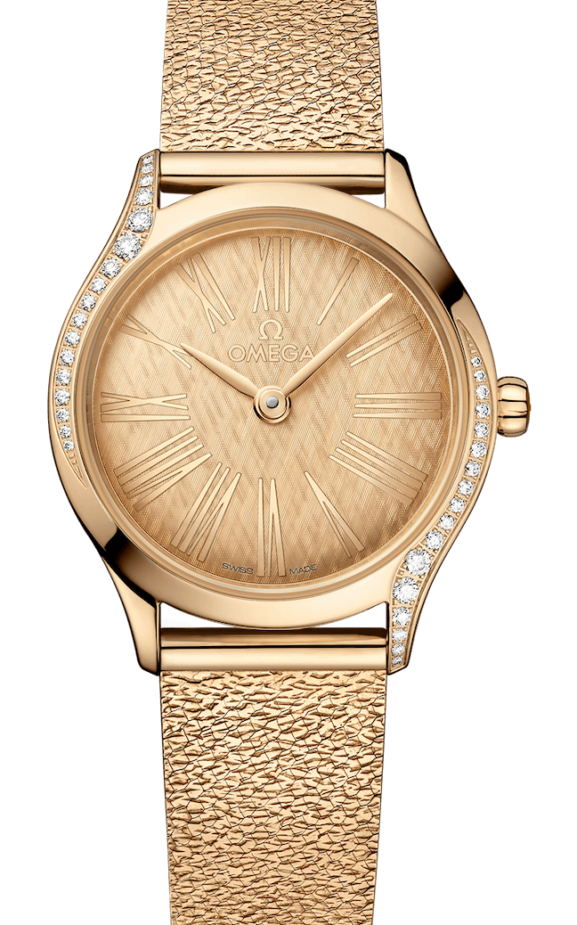 Omega De Ville Mini Tresor Quartz 26mm Moonshine Gold Ladies Watch